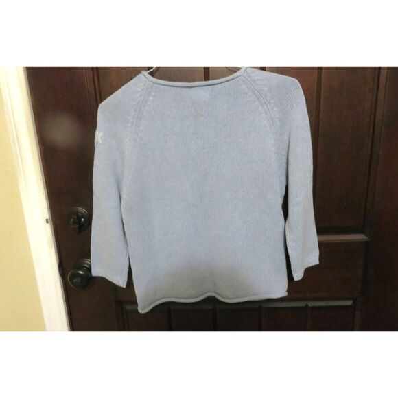 Calvin Klein Jeans Women’s light blue cotton Knit Sweater in size M - Picture 3 of 4
